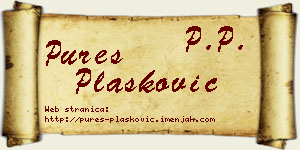 Pureš Plasković vizit kartica